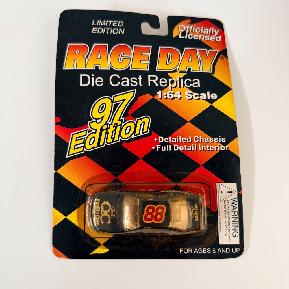 1997 Revell Race Day Dale Jarrett 88 Ford Quality Care 1:64 Scale Die Cast Car